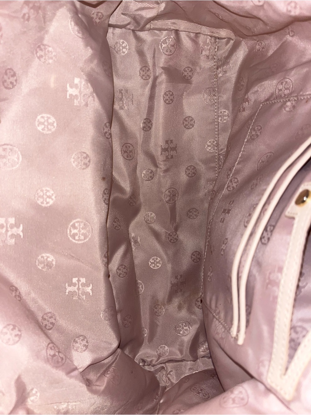 Tory Burch NWOT Blush Pink/Beige Tote - Picture 4 of 9